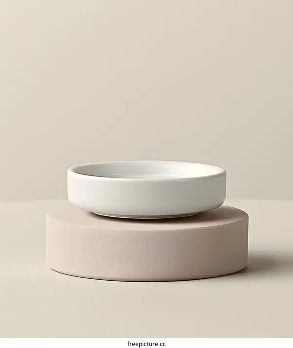 Minimalist Ceramic Dish On A Stand