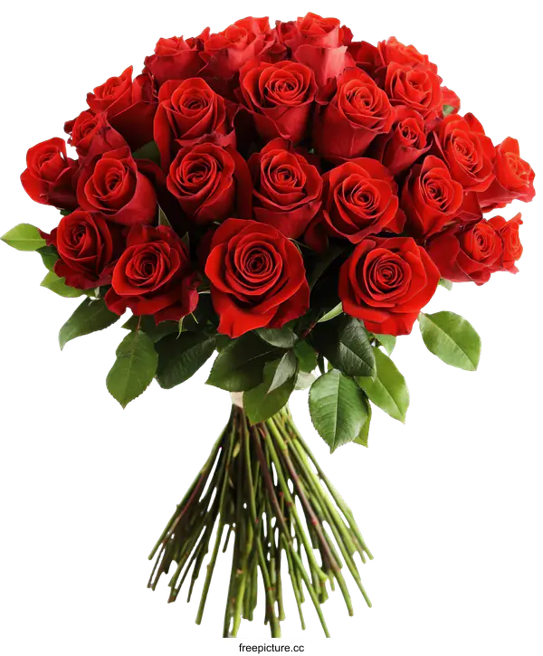 [Transparent Background PNG]Beautiful Red Rose Bouquet