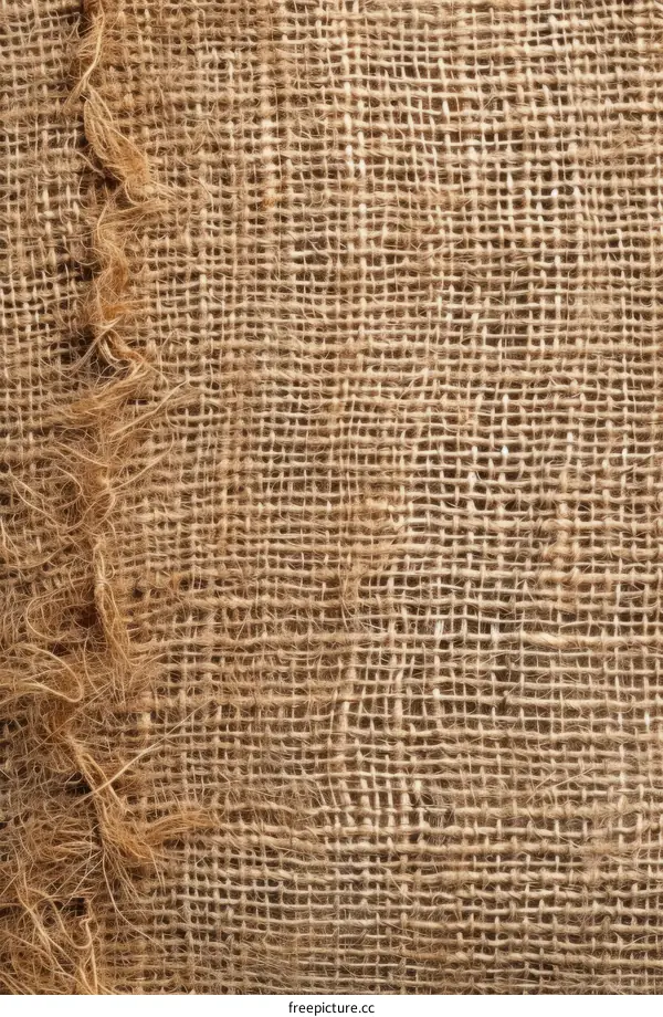 Close up of brown sackcloth texture background