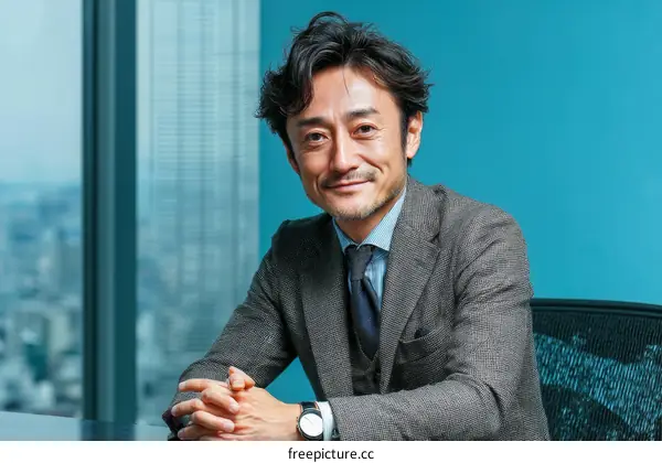 Businessman in Modern Office Setting