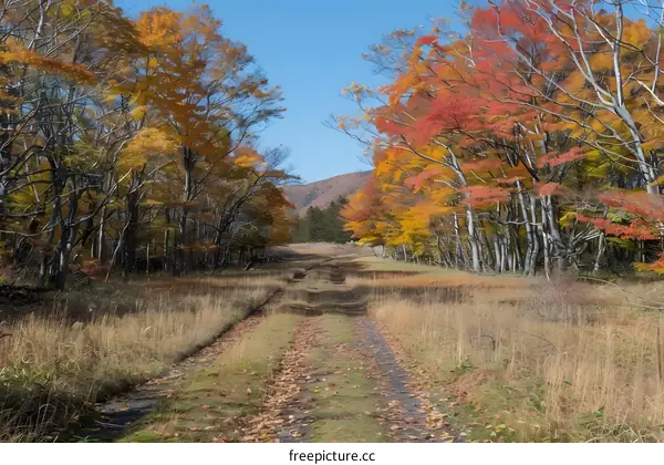 Autumn Forest Road