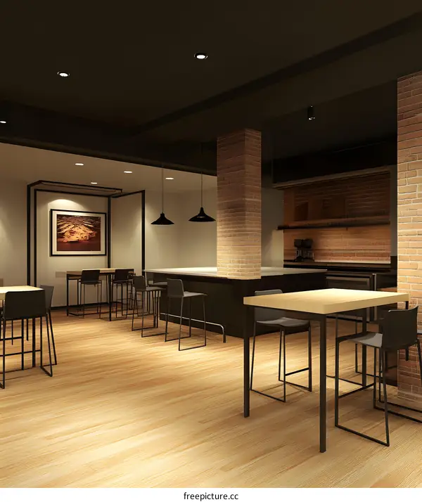 Modern Interior Design with Brick Walls and Minimalist Furniture