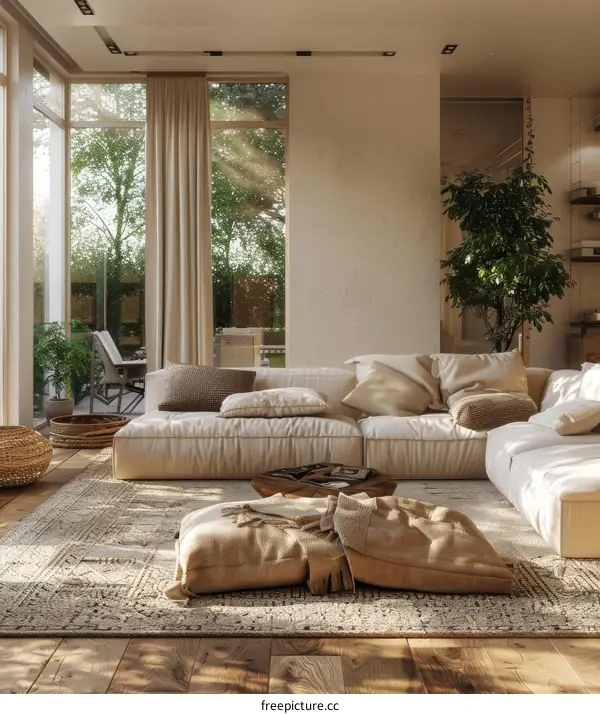 Modern and Simple Style Living Room Interior Design