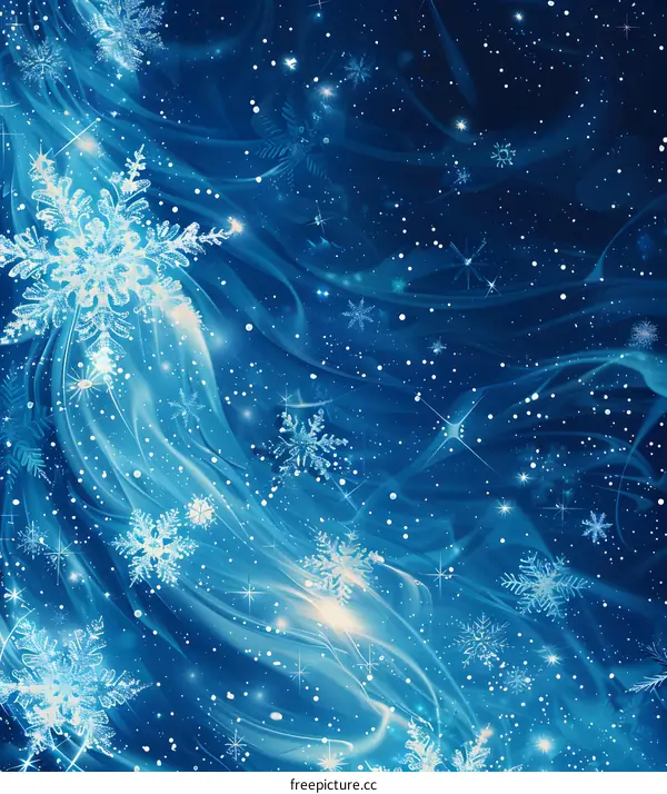 Blue and White Snowflakes