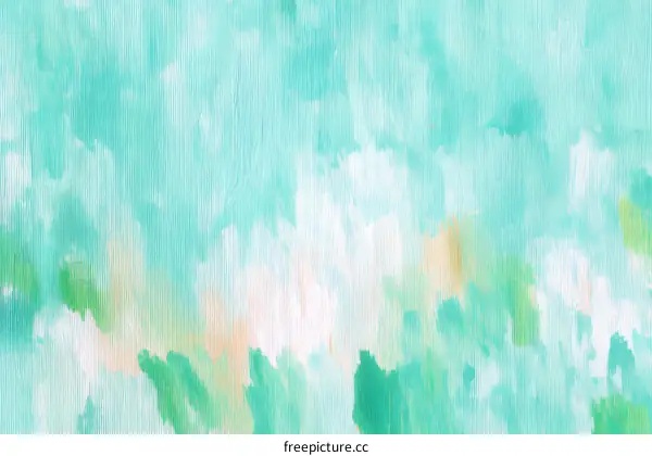 Abstract Aqua Green and Teal Watercolor Painting