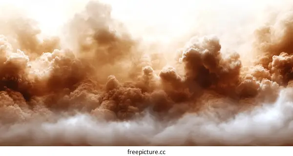 Fiery Sky Cloudscape Abstract