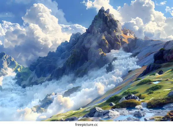 The mountain scenery is magnificent