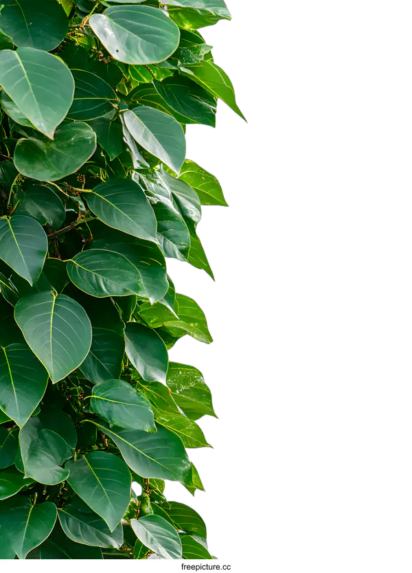 [Transparent Background PNG]Green Leaves on White Background