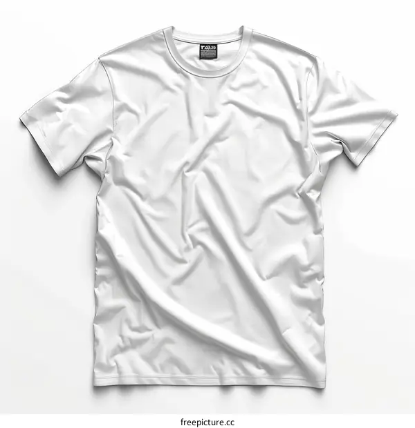 White T-shirt on White Background