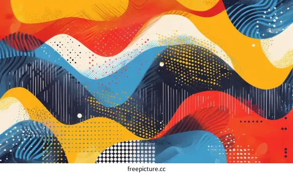 Abstract Colorful Wavy Design
