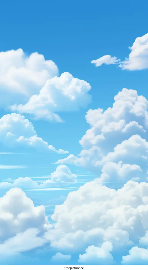 Blue sky with white clouds background