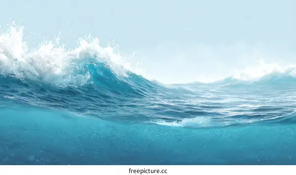 Ocean Waves Under Water Splendid View