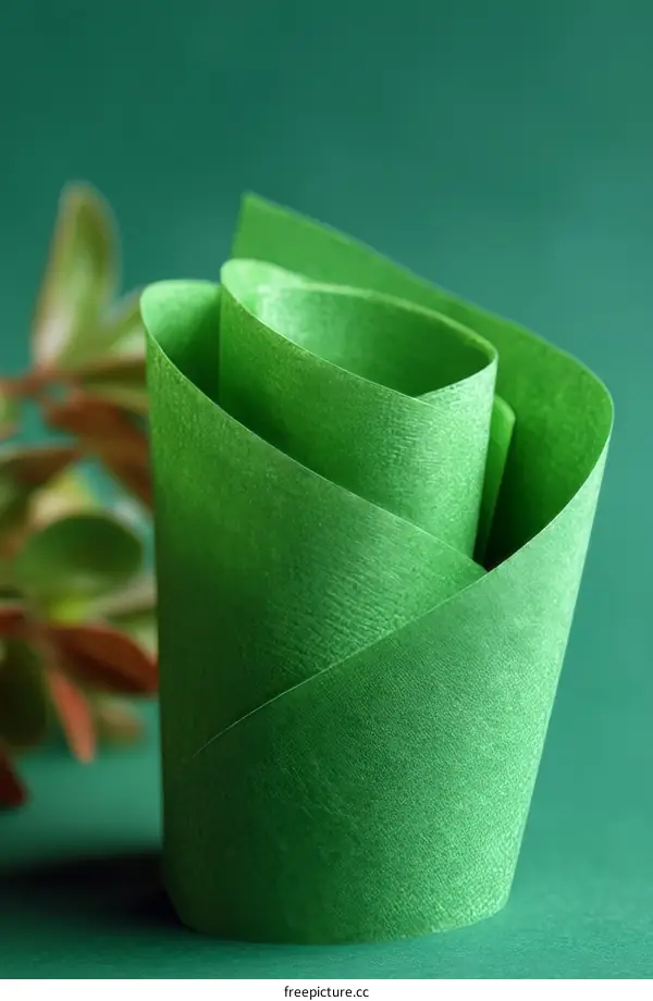 Abstract Green Paper Art Design
