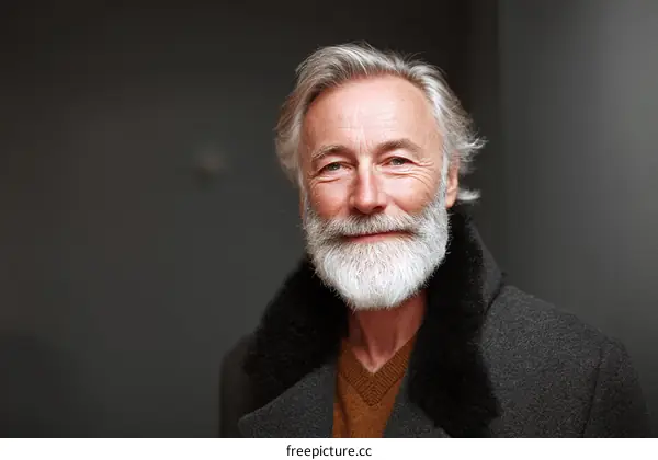 Portrait of a Smiling Senior Caucasian Man