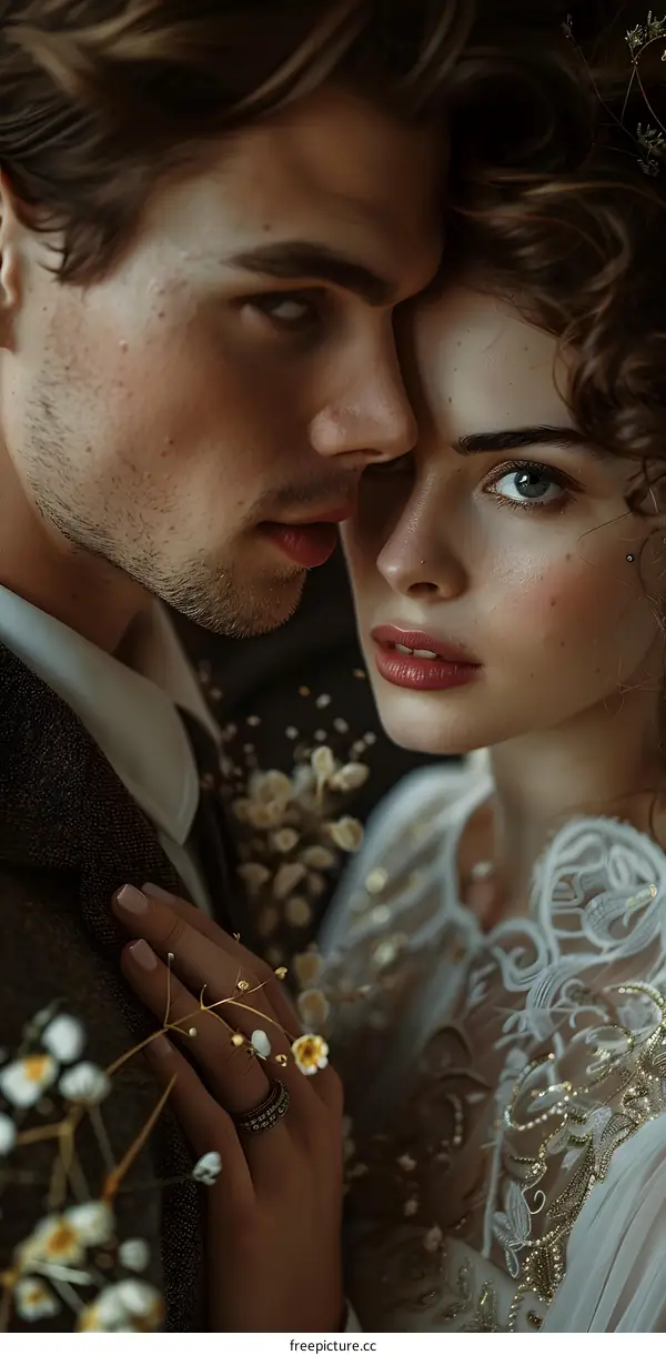 Beautiful blonde woman with her lover