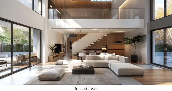 Bright and Airy Modern House Interior