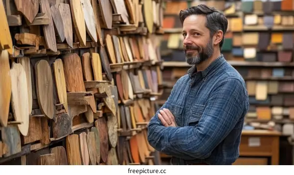 Wood Sample Display with Craftsman