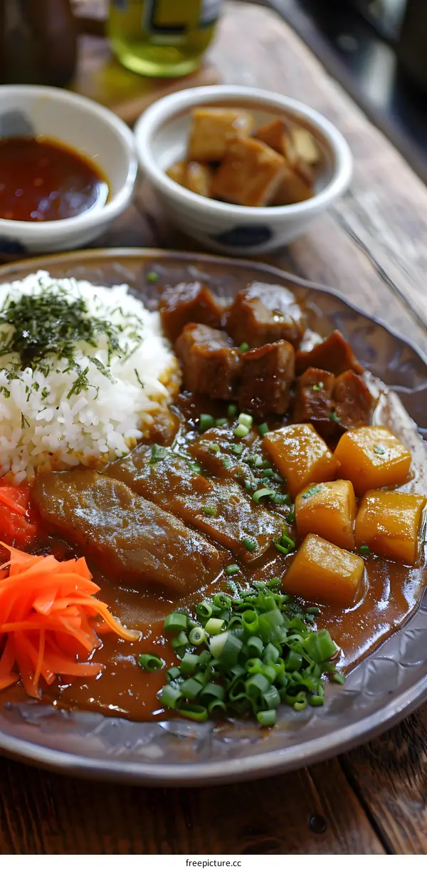 Japanese style curry with pork and potato