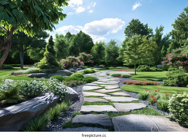 Garden landscape design renderings
