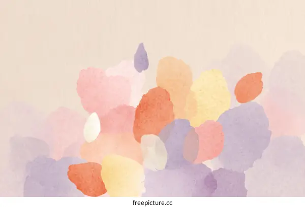 Abstract Watercolor Blots Background Design