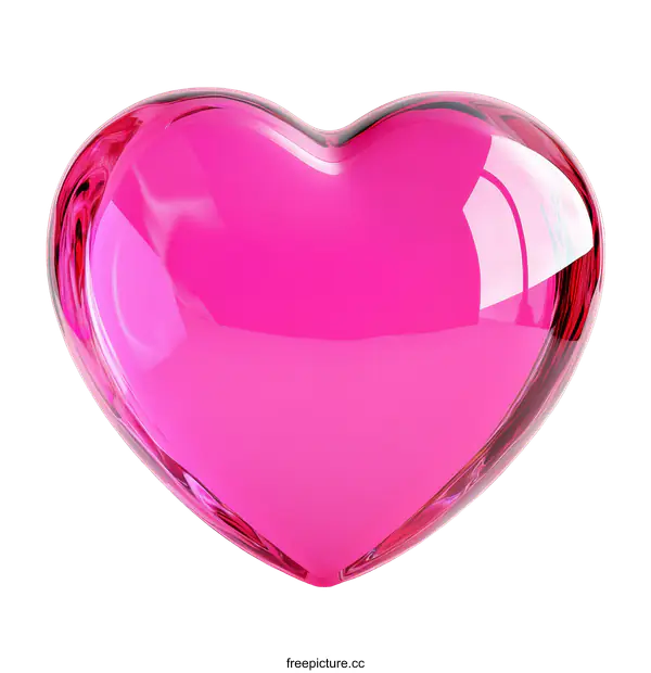 [Transparent Background PNG]Radiant Pink Heart Shape Illustration