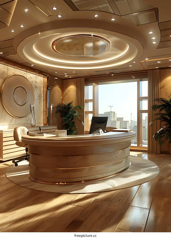 Luxury Office Interior Design With City View