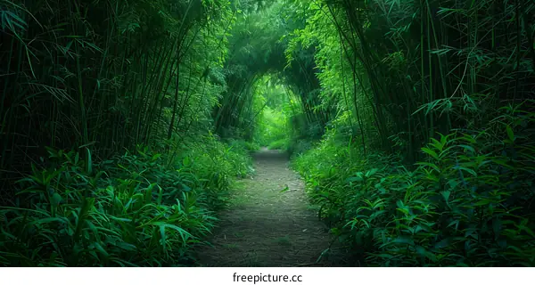Tranquil Bamboo Forest Trail