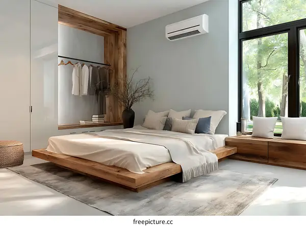 Modern Minimalist Wooden Bedroom Interior Design