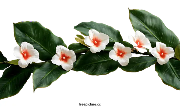 [Transparent Background PNG]Floral Arrangement with Tropical Leaves