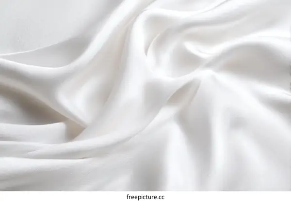 Smooth White Silk Fabric Texture