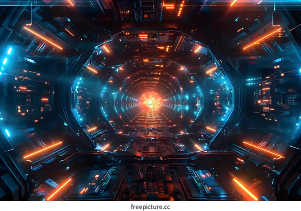 Futuristic Spaceship Corridor
