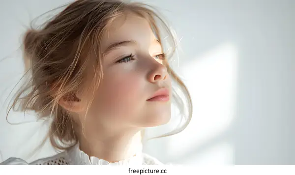 portrait of a beautiful blonde girl