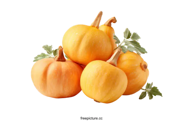 [Transparent Background PNG]A Pile of Colorful Pumpkins