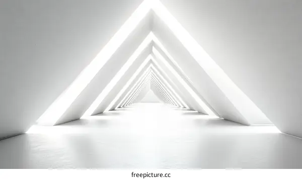 Abstract Modern White Architecture Interior Design