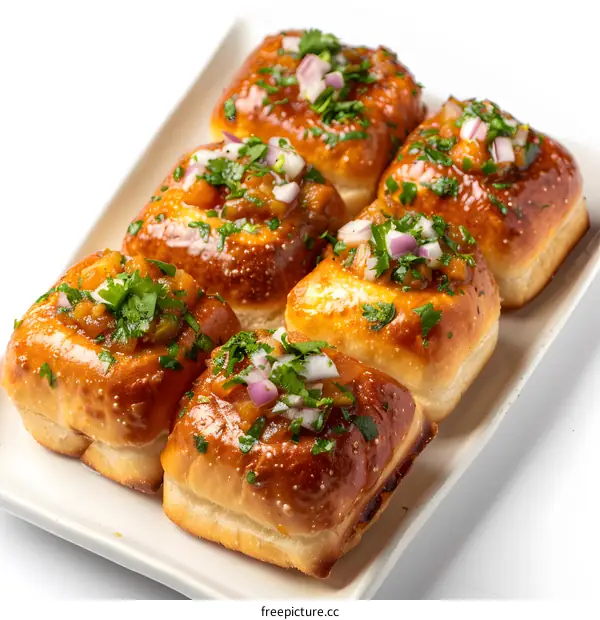 Indian street food pani puri served on a white plate
