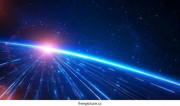 Futuristic Digital Space Exploration