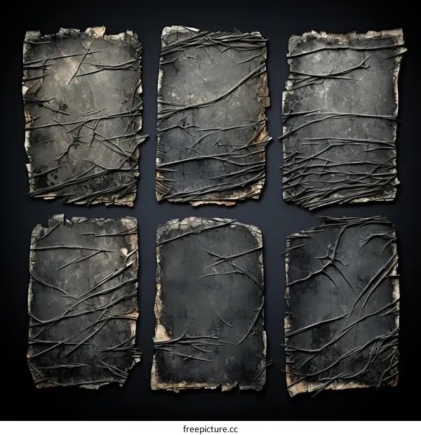 Black grunge texture background with cracks