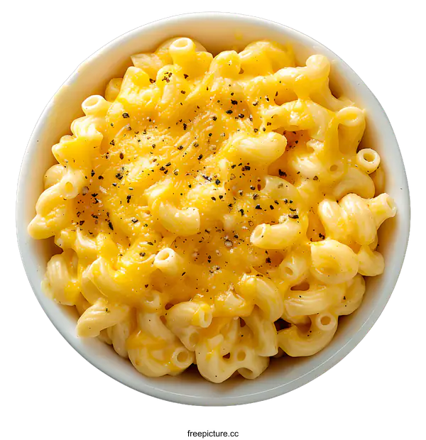 [Transparent Background PNG]Macaroni and Cheese in a Bowl