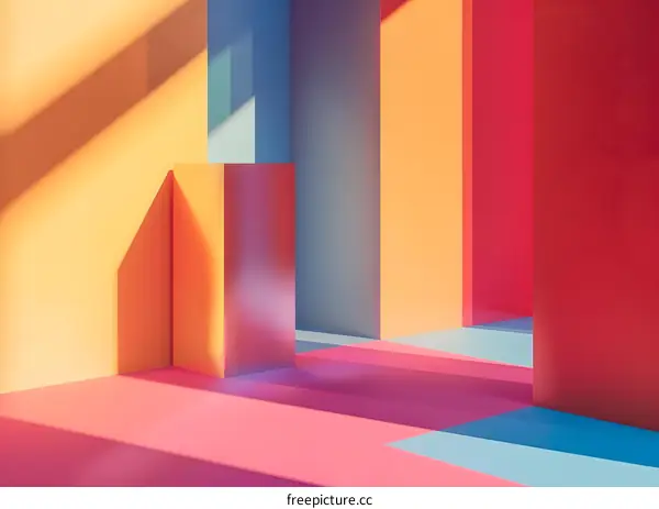 Abstract Colorful Geometric Shapes Background