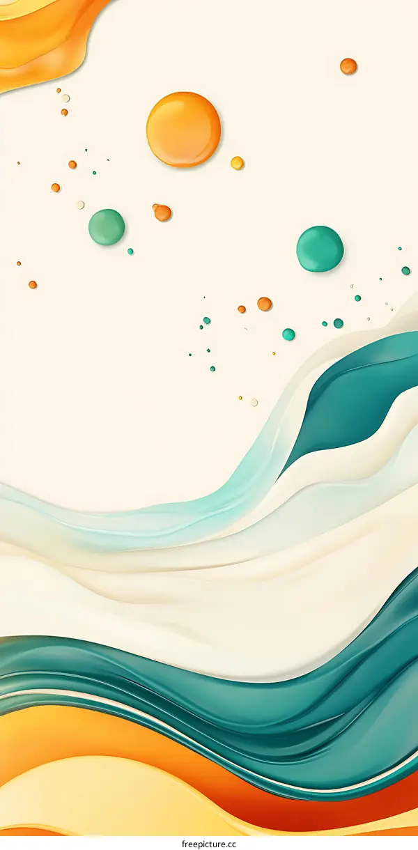 Abstract Liquid Wave Background Illustration