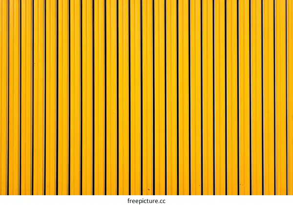 Yellow Striped Metal Panel Background Texture