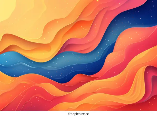 Abstract Colorful Paper Cut Background Design