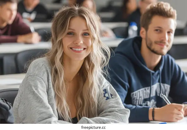 Students in Classroom Studying