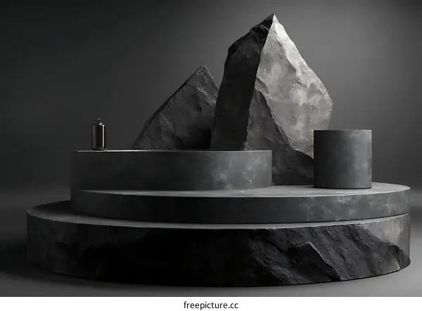 Dark Stone Product Display Stand