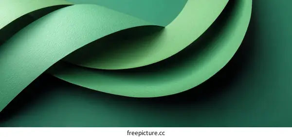 Abstract Green Paper Layers Design