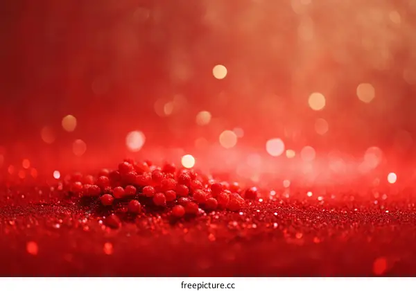 Red Glitter Background with Sparkling Highlights