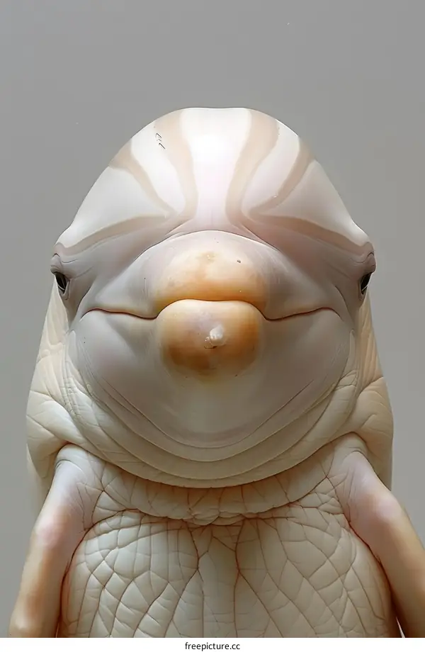 Portrait of Albino Dolphin