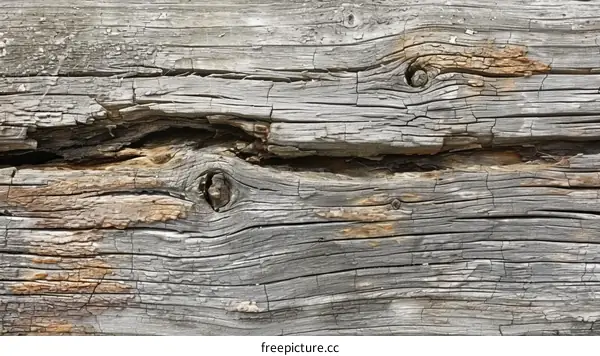 weathered wooden texture with cracks and knots