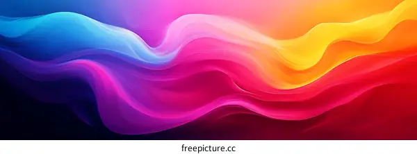 Abstract Colorful Flowing Waves Background