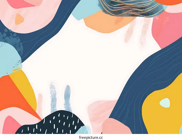 Abstract Background With Colorful Shapes